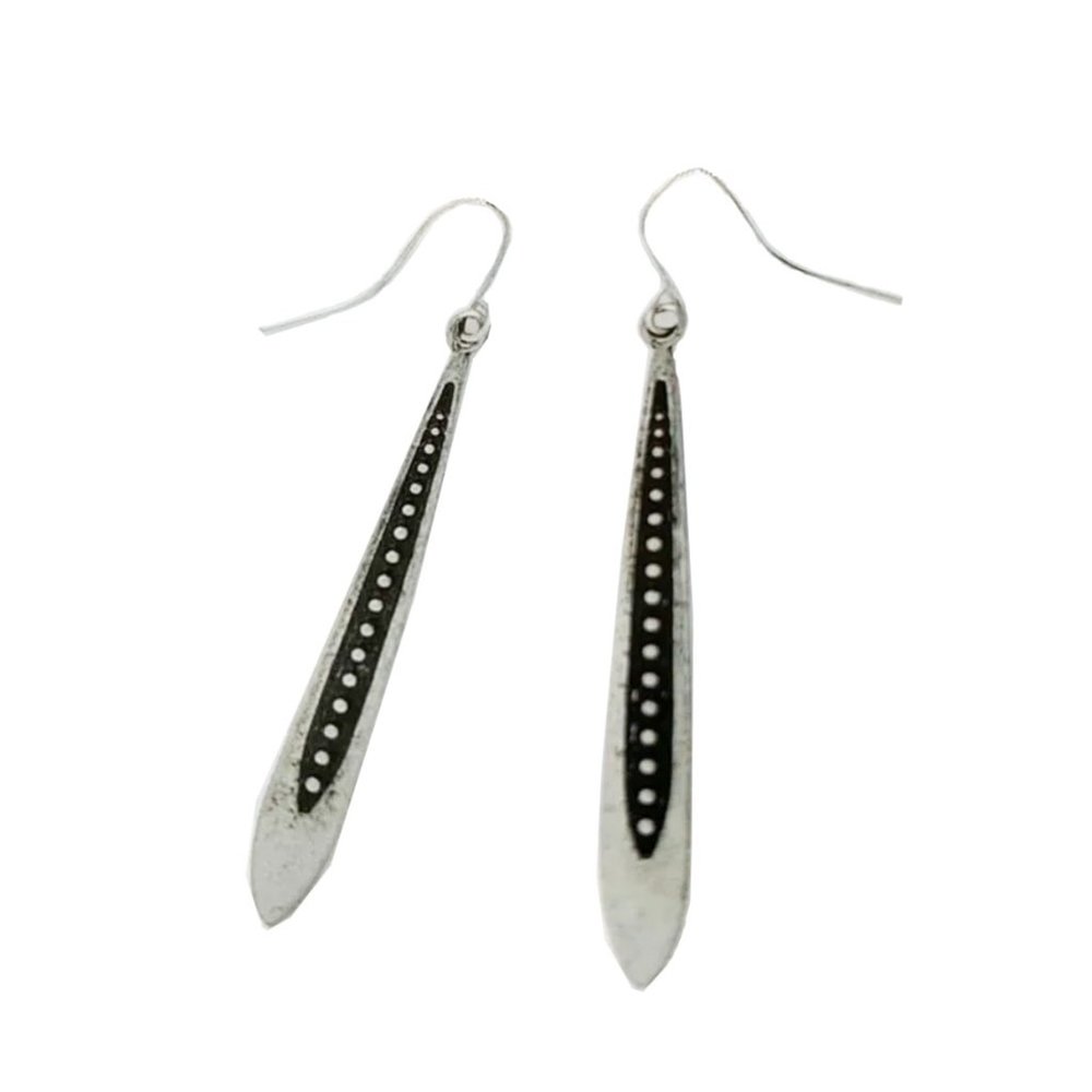 Premier Designs Silver and Black Earrings